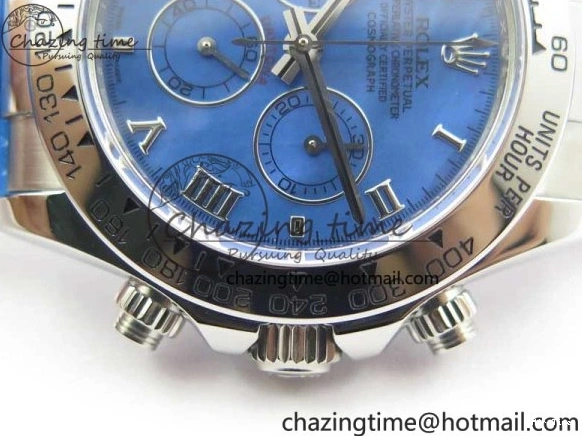 MiroTime 0215 Elegant Daytona 116519 OXF Best Edition Blue Dial on Blue Leather Strap A 3073